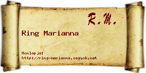 Ring Marianna névjegykártya