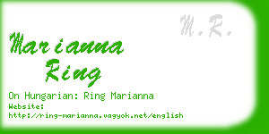 marianna ring business card